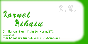 kornel mihaiu business card